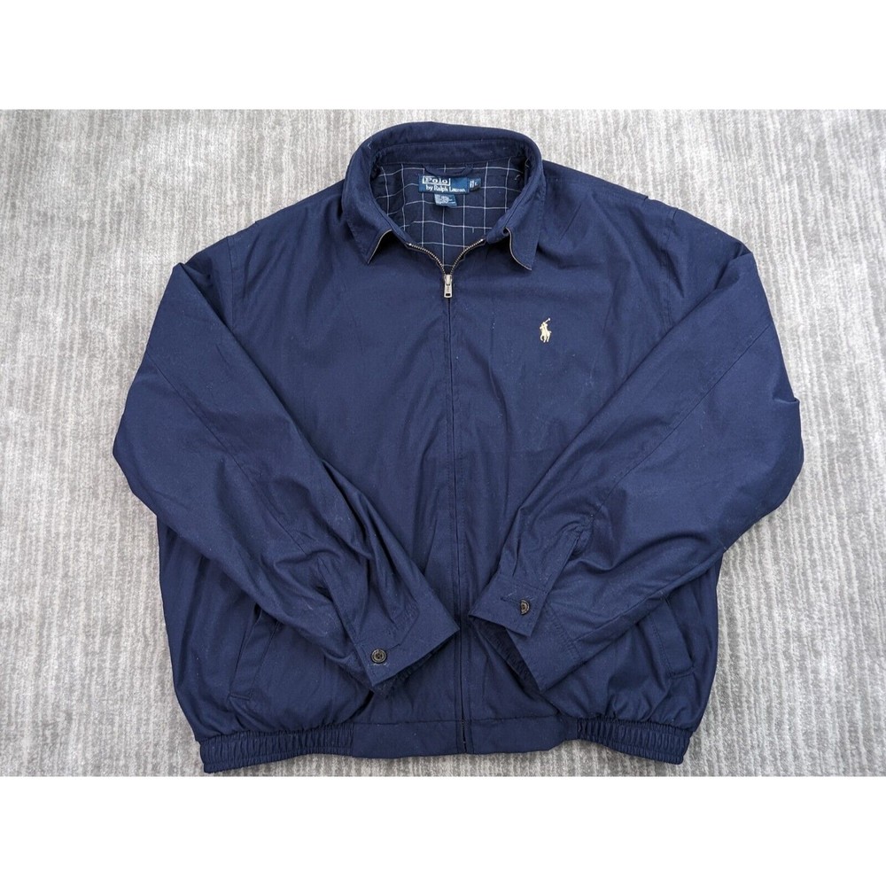 Polo Ralph Lauren Harrington Jacket Dad 90s Plaid Lined Bomber Coat Dad Large